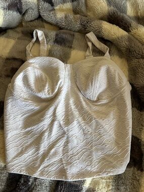 White Eyelet Bustier Crop Top